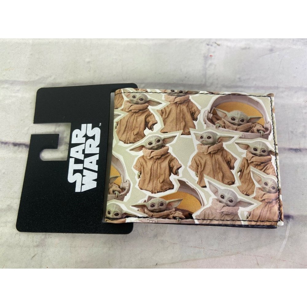Star Wars The Child Mandalorian All Over Print PU Faux Leather Bi Fold Wallet